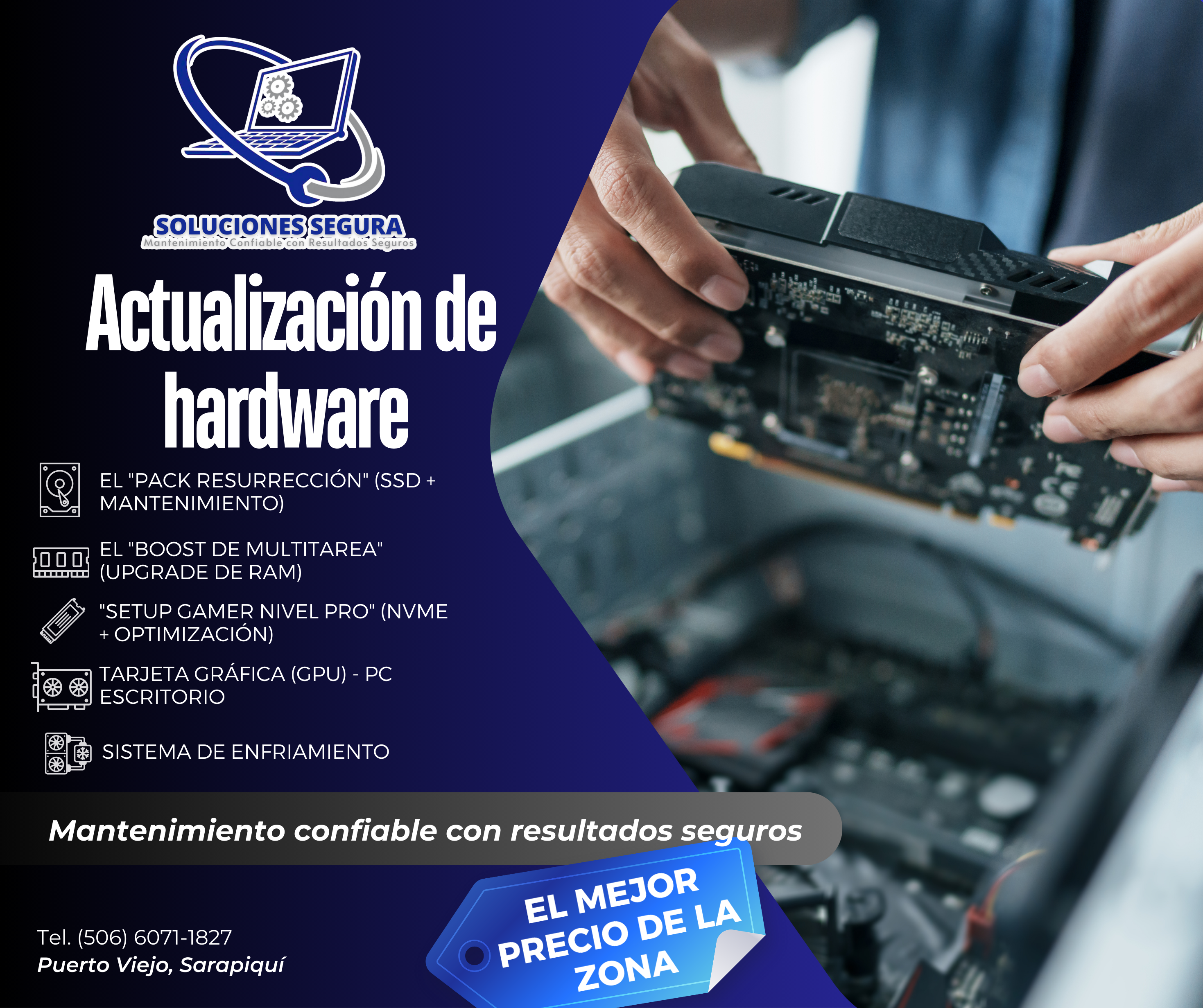 Actualización de hardware SSD y RAM