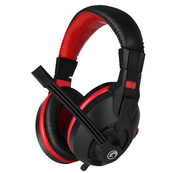 Audífono línea Scorpion H8321 Marvo negro rojo