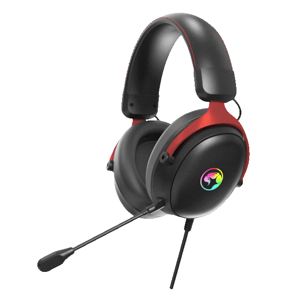 Audífono línea Scorpion HG9076 Marvo negro rojo