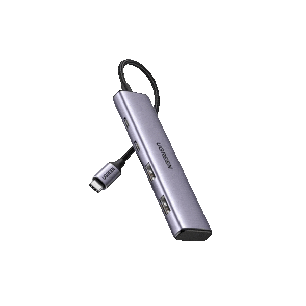 HUB USB Tipo A CM473 Ugreen gris