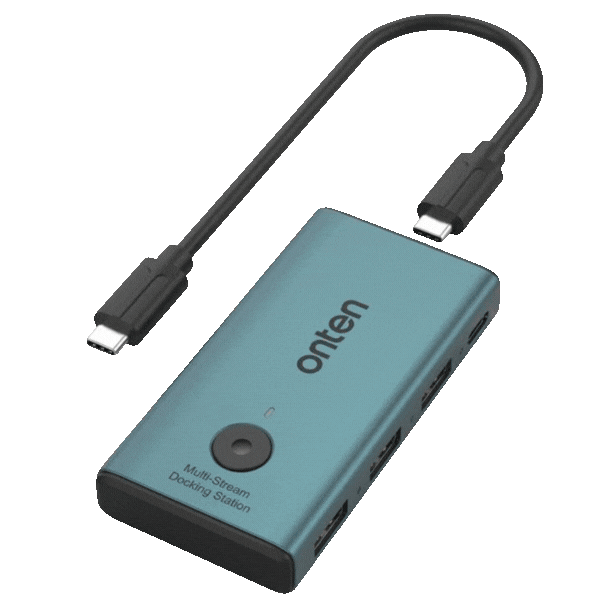 Adaptador triple con convertidor de video Display Port OTN-UC935 Onten verde