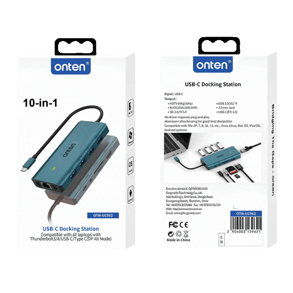 HUB USB TIPO C OTN-UC962 ONTEN