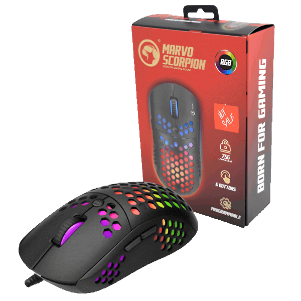 MOUSE ALAMBRICO GAMER SCORPION G961 SUNSPOT S1 MARVO