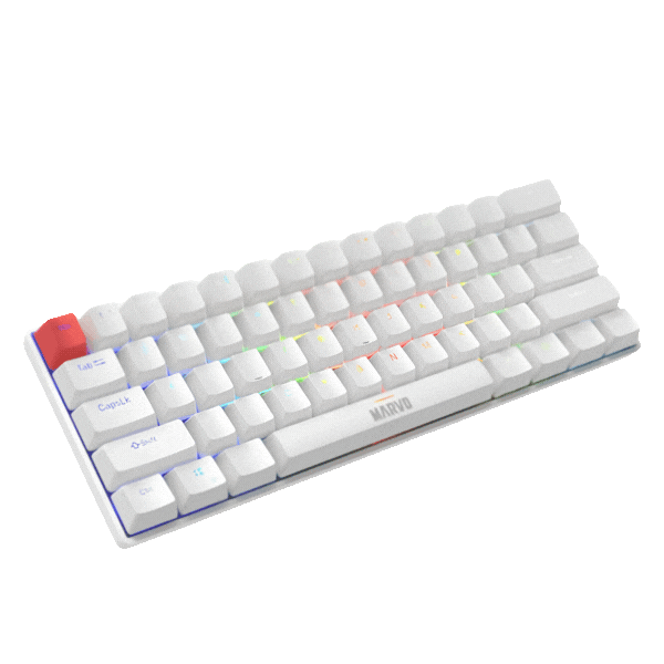 TECLADO LINEA SCORPION KG933G EN MARVO BLANCO